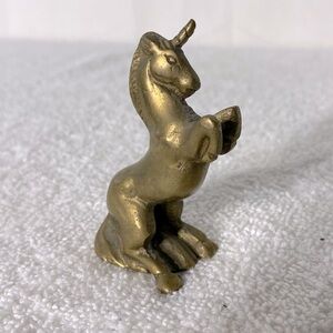 Vintage Brass Small Unicorn Figurine